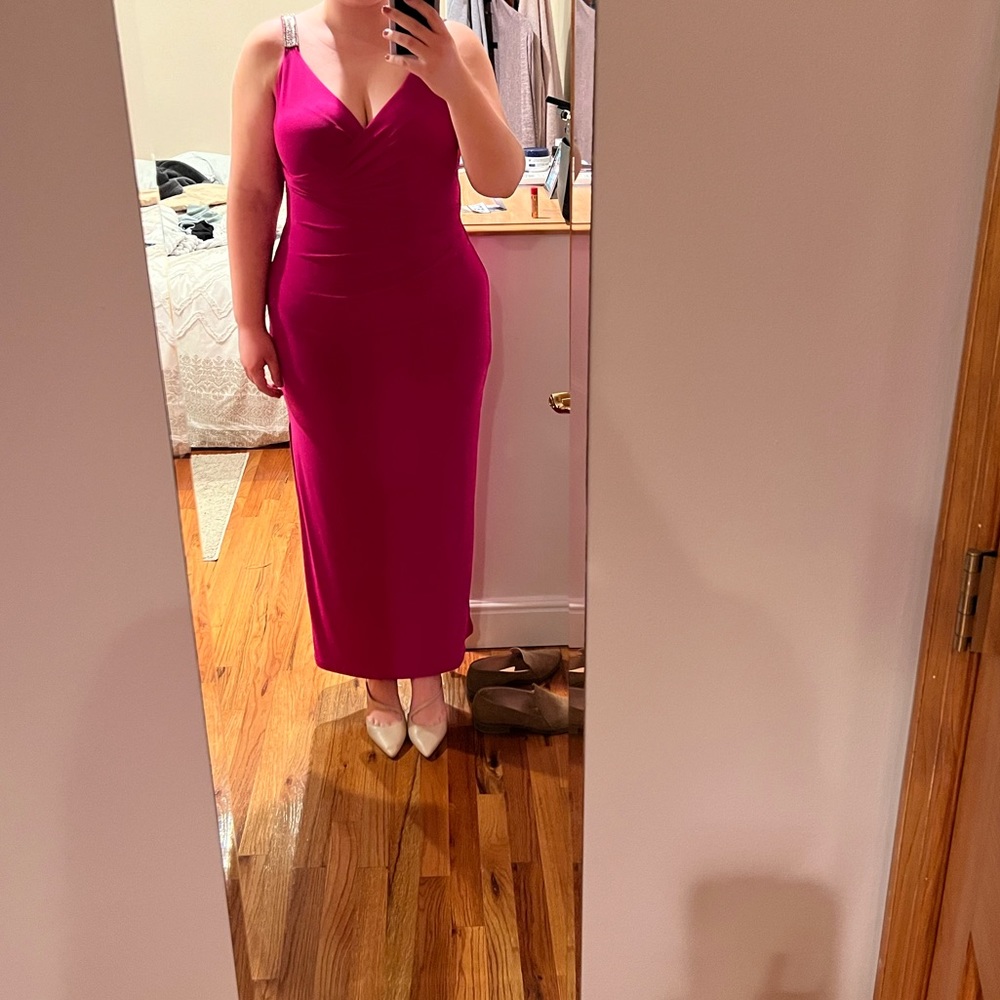 Ralph Lauren Hot Pink Floor Length Dress